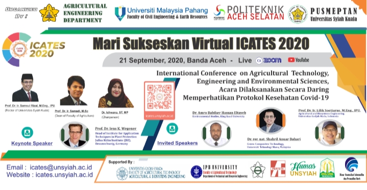 Teknik Pertanian Unsyiah Bersama UMP Malaysia dan Poltas Gelar Virtual ICATES 2020
