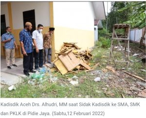 Kadisik Aceh Sidak Sekolah Pijay, Buku kerja Bagus, Sekolah Kotor