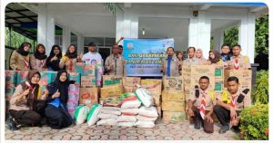 27 juta, 16 Zak Beras untuk Banjir Tamieng dari SMK Se-Kabupaten Bireuen