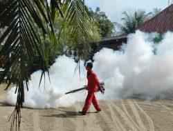 Cegah DBD, Gampong Teupin Siron Difogging