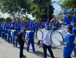 Marching Band SMAN 1 Idi Rayeuk Meriahkan Karnaval HUT Kemerdekaan RI Ke-79
