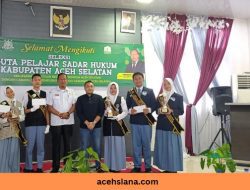 SMKN 1 Tapaktuan Raih Juara 2 dalam Lomba Duta Pelajar Sadar Hukum Tahun 2024