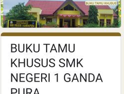 SMKN 1 Gandapura Gunakan Buku Tamu Elektronik untuk Efisiensi Kerta dan Kontrol yang Lebih Baik